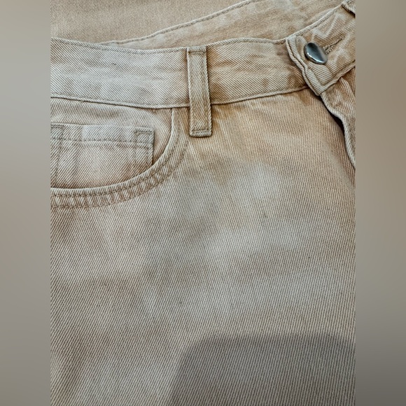 NWT Vagdigo Beige Wide Leg‎ Jeans Women’s Size 8 - Picture 4 of 9